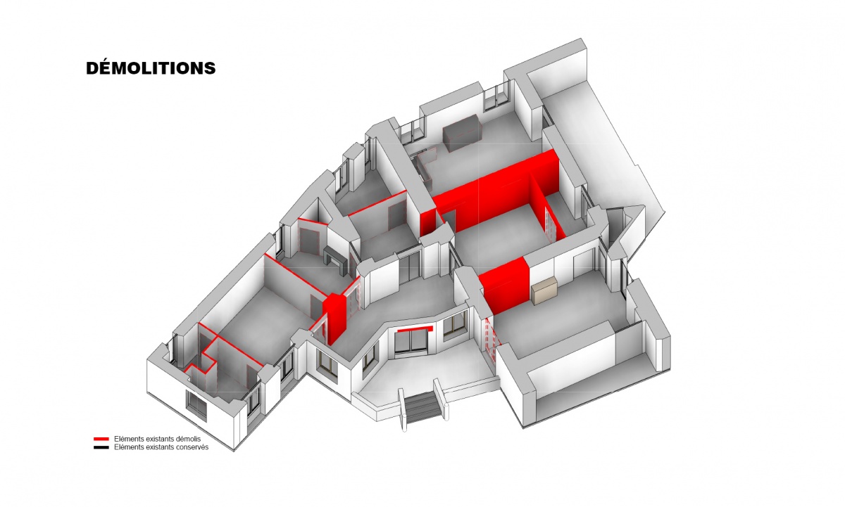 Maison  Meudon -Transformation et modernisation dune maison : Ouverture de baie