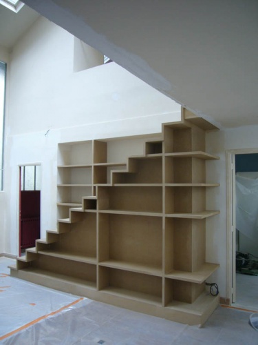 Escalier-Bibliothque dans appartement : daubigny Vue 2