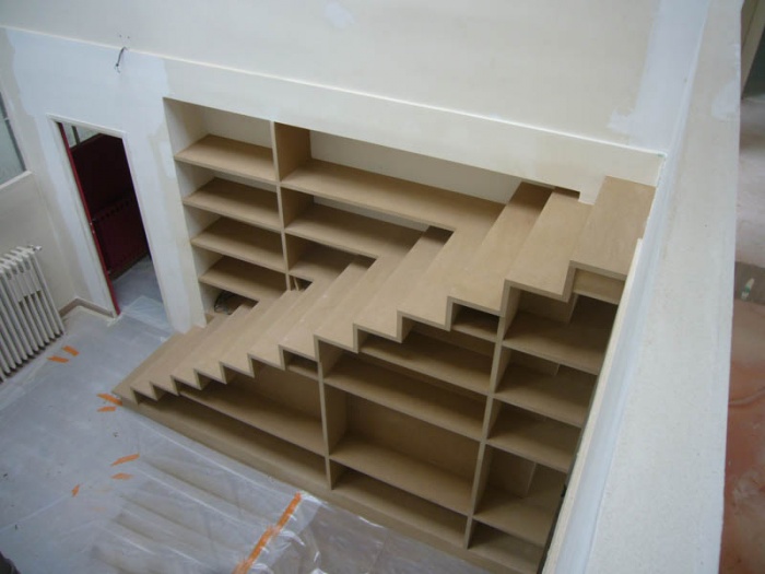 Escalier-Bibliothque dans appartement : daubigny Vue 3