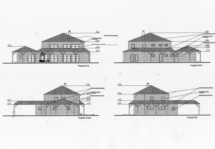 Construction d'une maison ( projet en cours ) : Faades 