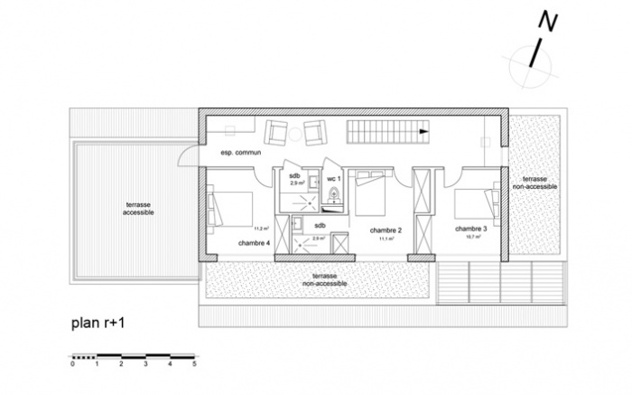 Maison aux roseaux (95) : Etage