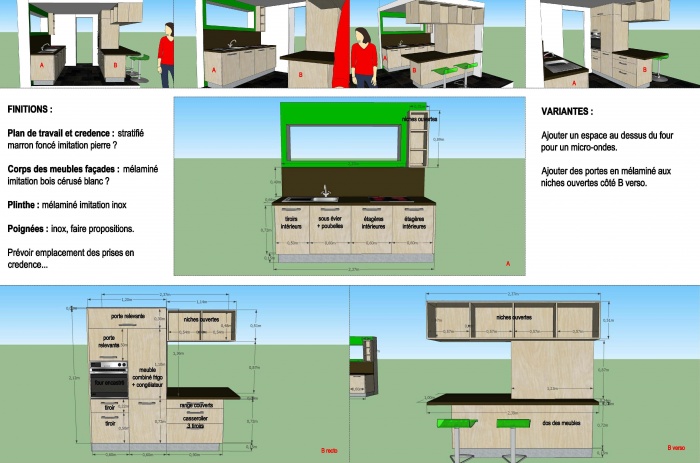 Extension bioclimatique d'une maison : cuisine