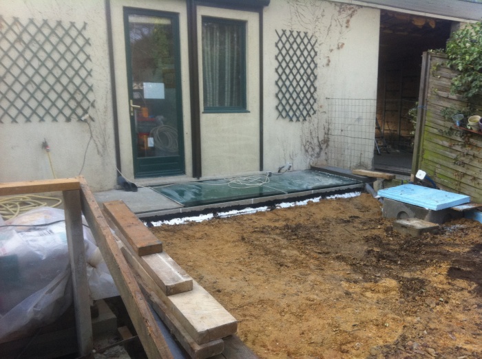 Excavation souplex F : Plancher de verre - Jardin arrire