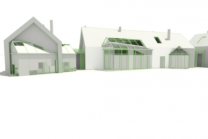 3 logements imbriqués, T2, T3 et T4 - Ecoquartier