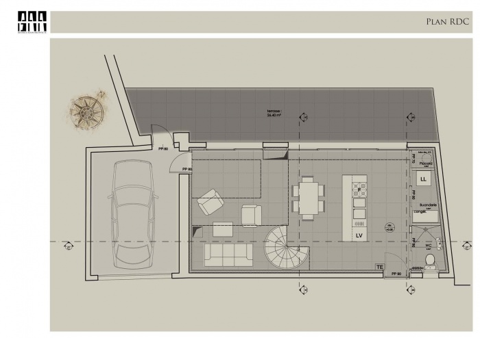 Construction d'une maison neuve : Plan RDC de la maison