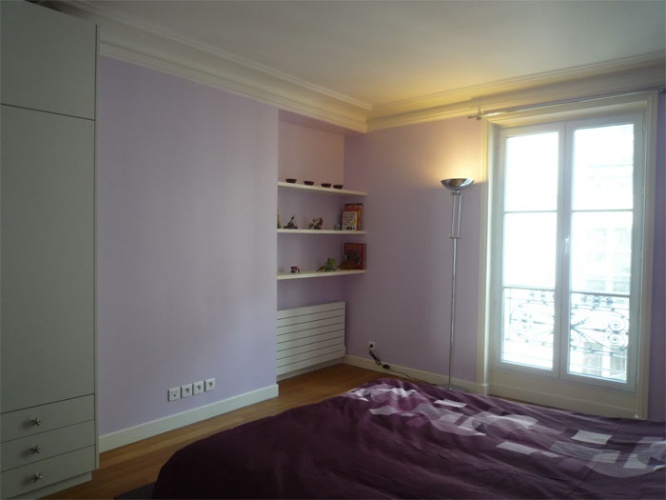 Rnovation d'un appartement rue du Faubourg Saint Honor : Chambre enfants vue1