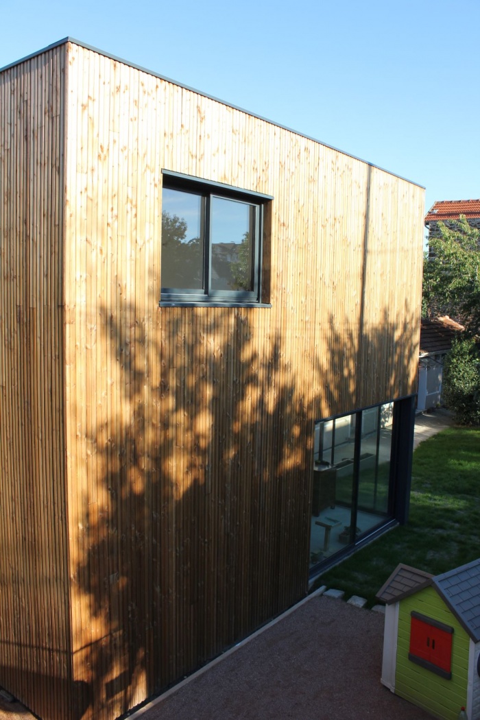 Rnovation et extension de maison, construction  ossature bois : 02_facade ouest.JPG
